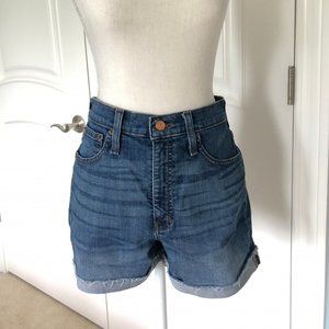 J. Crew High Waist Medium Wash Denim Shorts